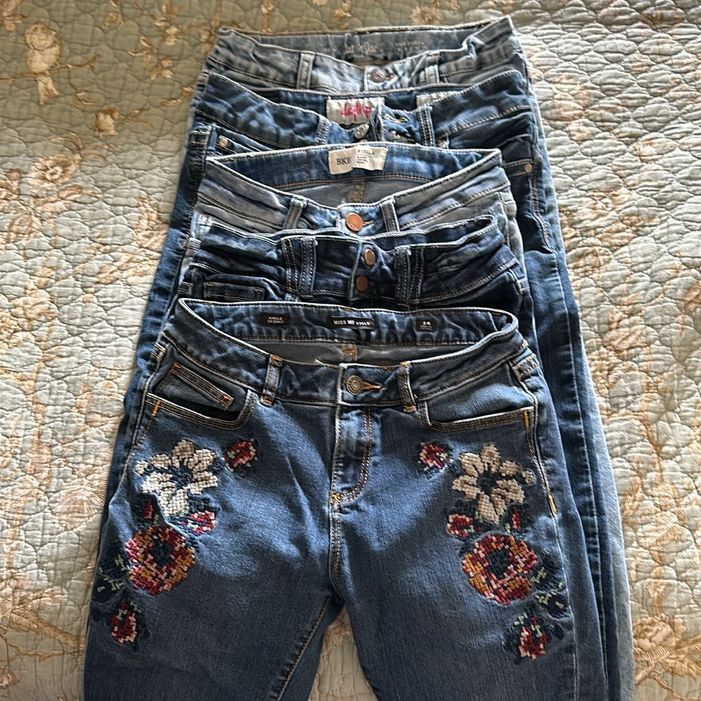 5 pack girls jeans size 14